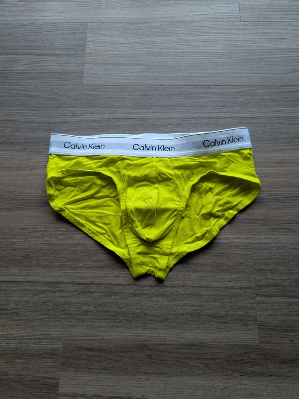 Calvin Klein Underwear Bright Yellow Briefs with White Logo Waistband